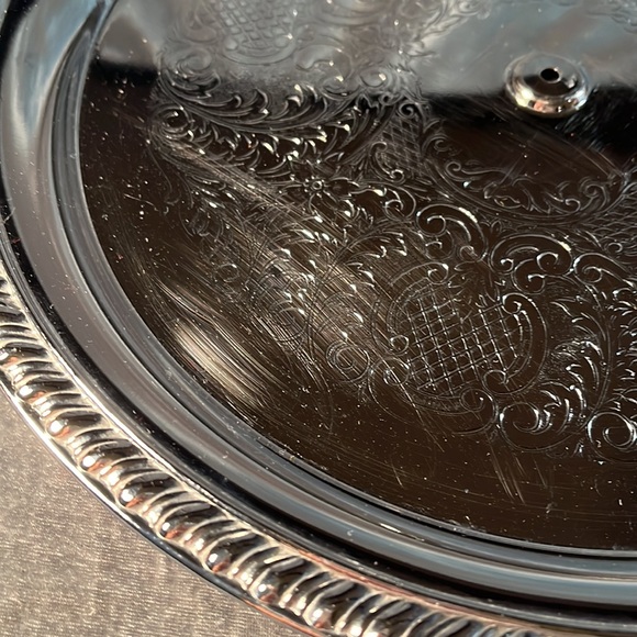 VTG Silver Tray with Handle - Picture 2 of 7